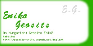 eniko geosits business card