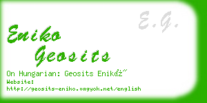 eniko geosits business card